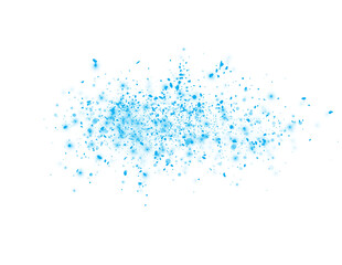 Dust particles explosion with shimmer effect