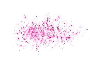 Dust particles explosion with shimmer effect