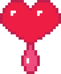 Obraz premium Pink pixel art valentine
