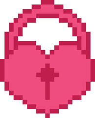 Pink pixel art valentine