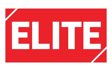 ELITE text written on red stamp sign.