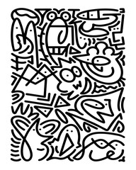 Abstract doodle art vector