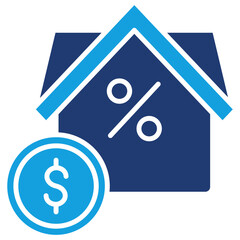 Loan Flat Blue Icon