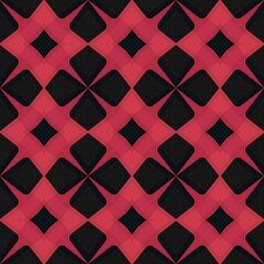 Vintage retro seamless pink and black geometric pattern with a textile illustration and texture decoration