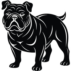 Obraz premium Bulldog Silhouette