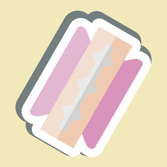 Sticker Blade. related to Restroom symbol. design editable