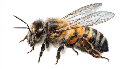 bee isolated on white background