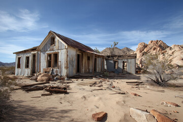 Abandoned ghost town in the Mojave