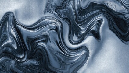 Fototapeta premium Abstract fluid design with dark and light gray flowing patterns