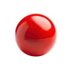 A glossy, vibrant red sphere