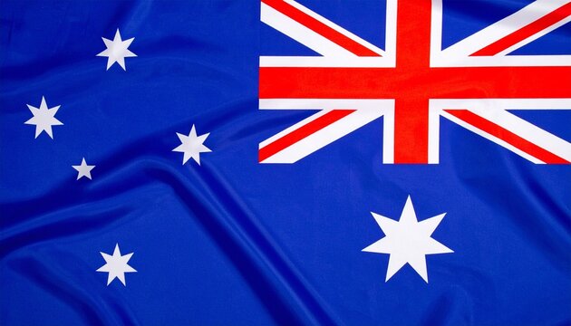 australian flag in the wind