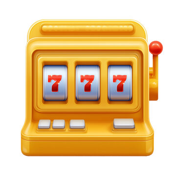 Gold slot machine icon | transparent png | UI UX