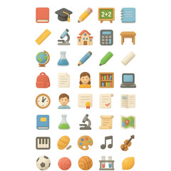 Collection of 3D education and learning icons on a transparency background black background book graduation cap