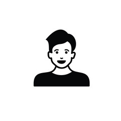 Black icon of man person simple design