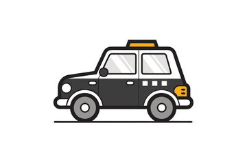 Fototapeta premium Baby suv taxi version eco transport with roof taxi sign 