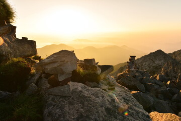 Sunset Over Rocky Mountain Peak