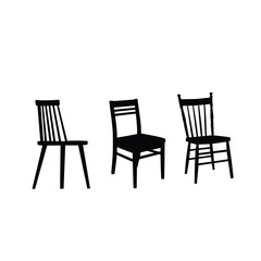 Wooden Chair Silhouette Vector Design