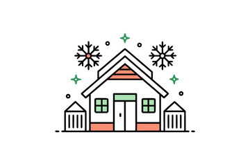 winter eco home with bamboo structure and insulated walls