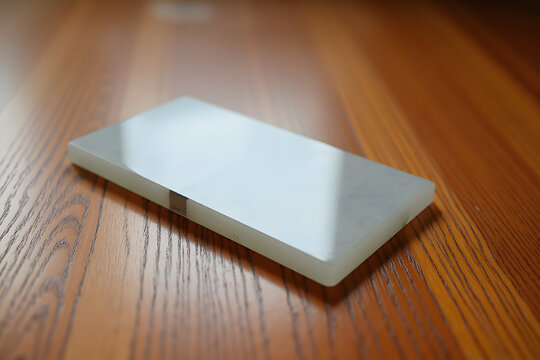 Frosted Glass Rectangular Slab on Wood