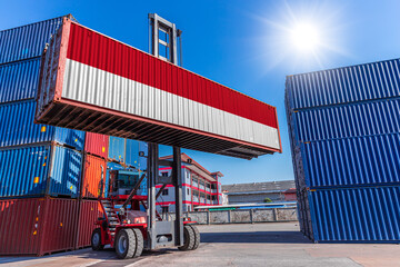 Products shipping cargo goods with Indonesia flag for import export business from Indonesia country