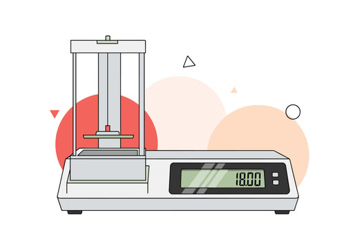 Modern digital laboratory weighing balance scale instrument for scientific measurements