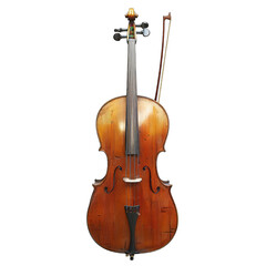 Obraz premium Antique cello, front view, showing wood grain