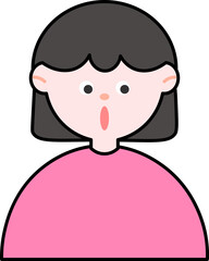 놀란 표정 사람