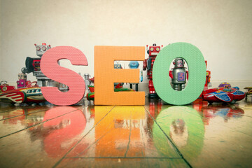 Seo search engine optimization organic search and link building idea Digital SEO Concept