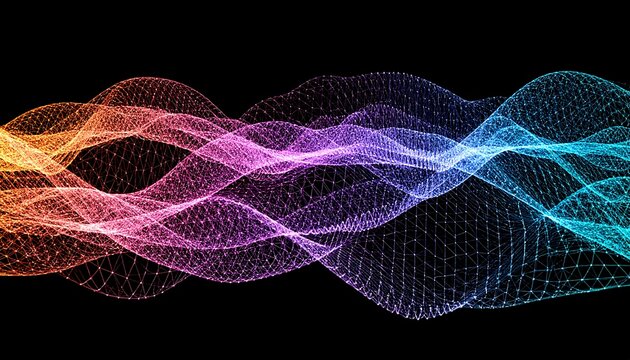 Colorful Wave Abstract Background.