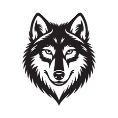 wild nature wolf illustration vector with tribal geometry for outdoor adventure