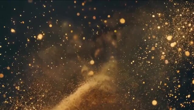 Slow motion cinematic powder explotion