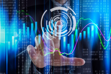 Businessman planning strategy, setting work goals for future success, Business management concept.