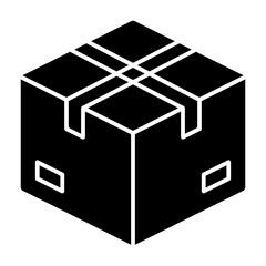 Parcel box solid icon
