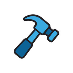 Outline Bold Hammer Construction Tool for Carpentry and Home Improvement