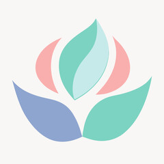 Fototapeta premium Abstract floral design with pastel colors