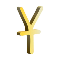 Obraz premium 3d chinese yuan currency symbol. Single element for design