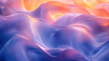 Obraz premium Abstract wavy textures in vibrant sunset hues