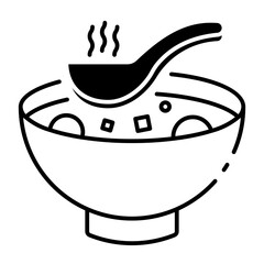 This Hot Soup icon is suitable for Fall Season, etc.