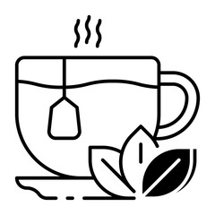 This Hot Tea icon is suitable for Fall Season, etc.