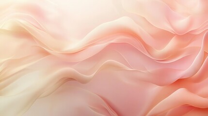 Fototapeta premium Delicate, flowing fabric textures in soft peach and beige tones