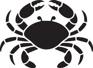 minimal blackandwhite vector crab stencil design for coastal decor home textile and beach signage