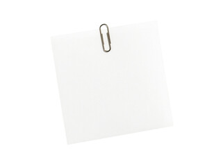 blank note paper with clip