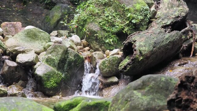 Waterfall 357 in the deep forest of Sai Rom Yen National Park