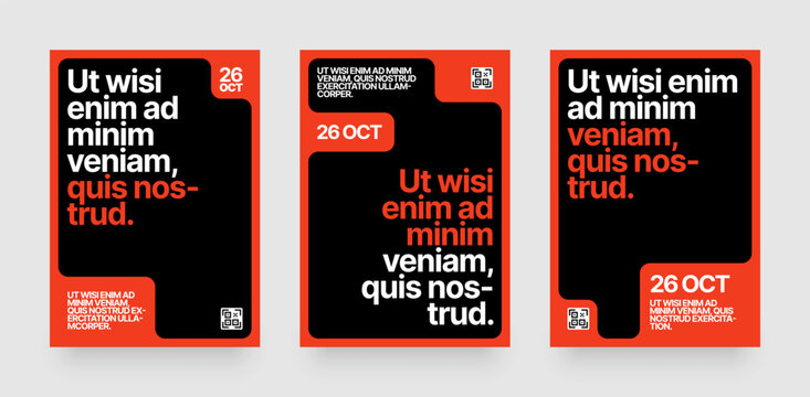 Simple template with abstract geometric shapes. Frame for your message or photo. Layout for flyer, poster or cover.