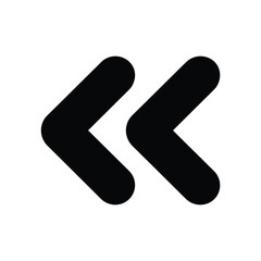 Double Arrow Pointing Left Icon for Back Previous Navigation