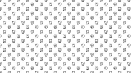 Seamless pattern of chef hat in square outline