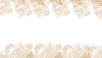 Sepia Smoke Cloud Frame isolated on a transparent background