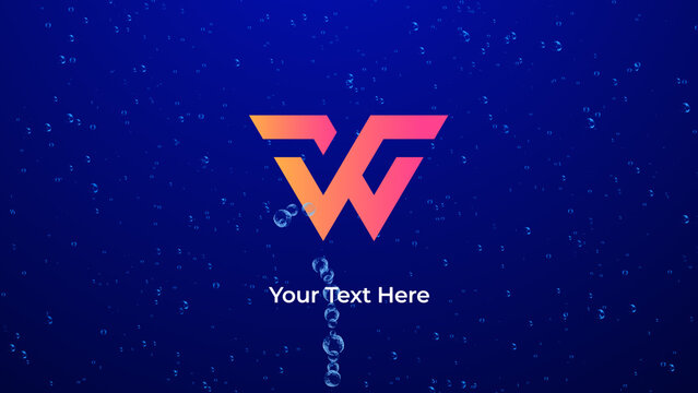 Summer Water Bubbles Logo Reveal | Fresh Underwater Animation Wide