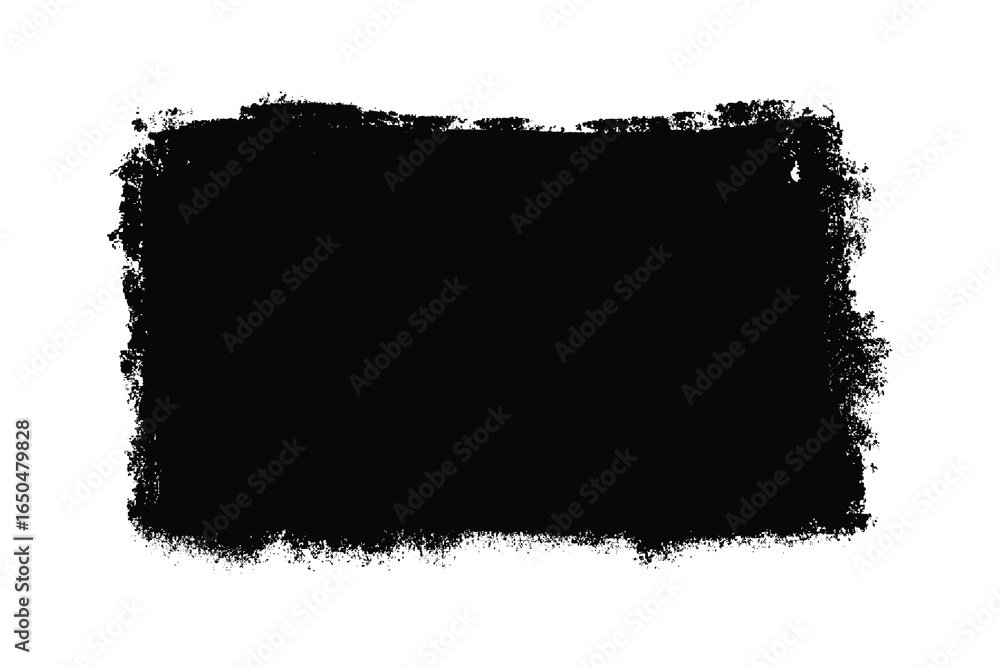 Aufkleber abstract grunge square. black distressed shape with rough texture. vector design for backgrounds or 