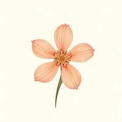 Fototapeta premium Pink Flower with Orange Center and Petals